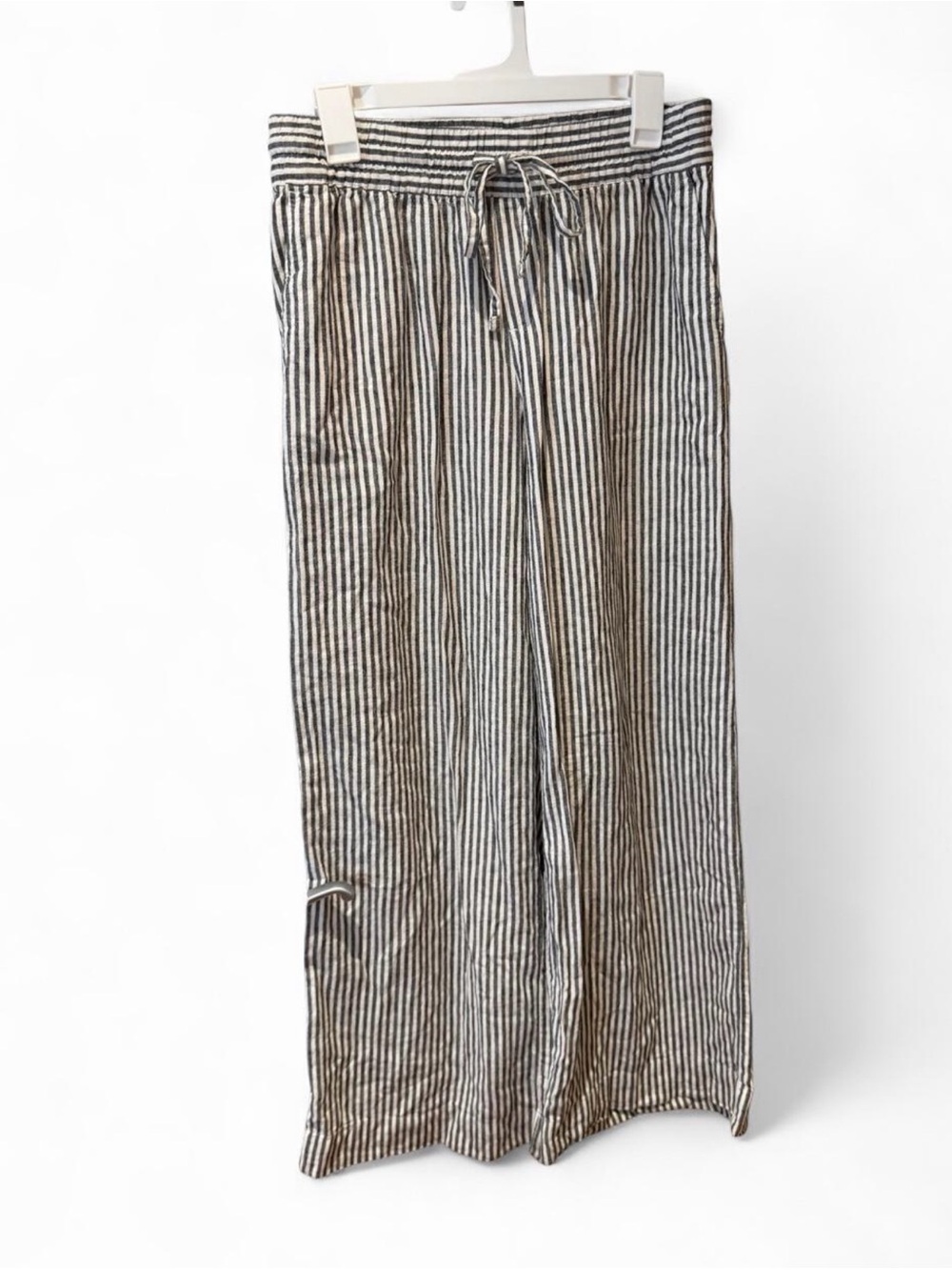 a new day Black and White Striped Drawstring Joggers
